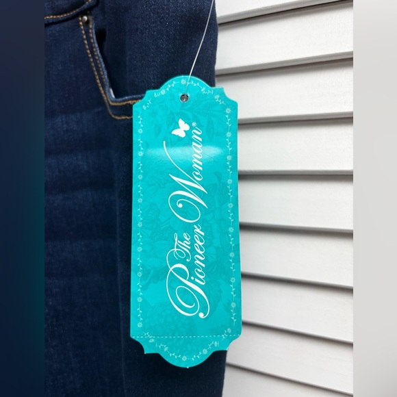 The Pioneer Woman Dark Blue Pull On Boot Cut Jeans, Size: M(8-10), NWT - Picture 6 of 7